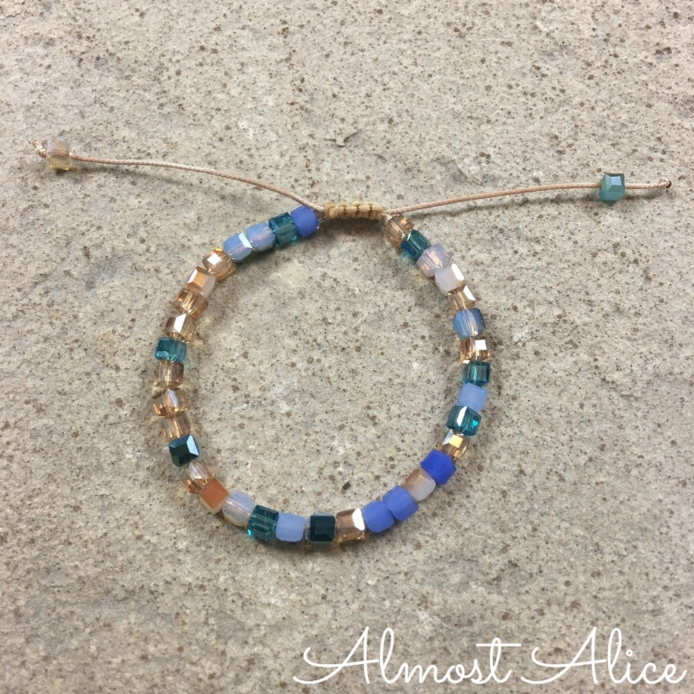 Boho Cube Crystal Bracelet